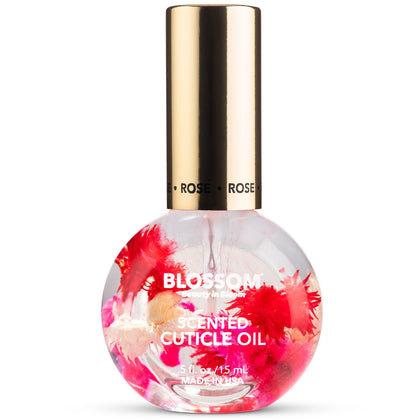 Flacon d'huile à cuticules Blossom 15 ml avec fleurs naturelles