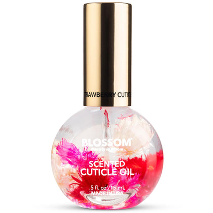 Flacon d'huile à cuticules Blossom 15ml avec fleurs naturelles