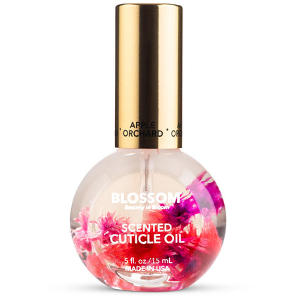 Flacon d'huile à cuticules Blossom 15ml avec fleurs séchées
