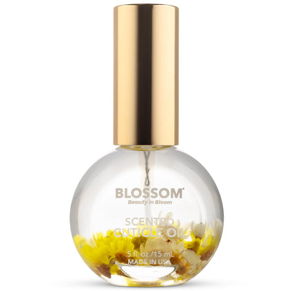 Flacon d'huile à cuticules Blossom avec fleurs réelles, 15 ml