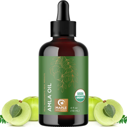 Flacon d'huile d'Amla bio 100% pur de Maple Holistics