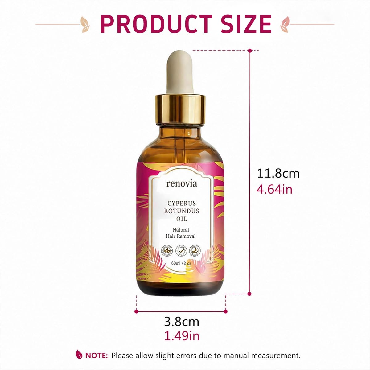 Flacon d'huile de Cyperus Rotundus IYUWE avec goutteur