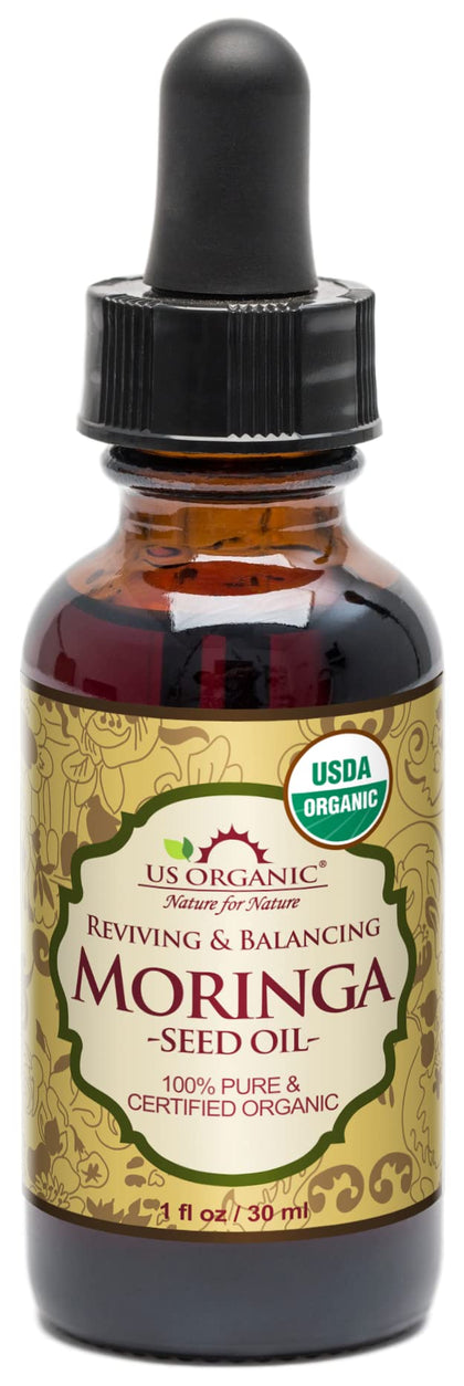 Flacon d'huile de Moringa US Organic 30 ml vue de face