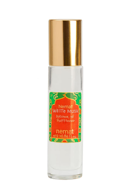 Flacon d'huile de parfum musc blanc Nemat 10 ml vue avant