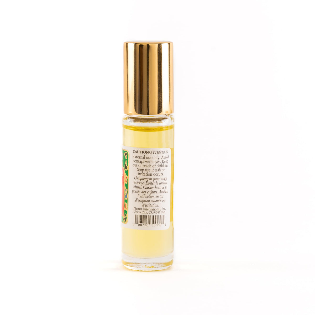 Flacon d'huile de parfum Narcisse Nemat 10 ml avec fond floral