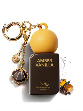 Flacon d'huile de parfum PUREU Ambre Vanille 10ml avec clip