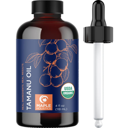 Flacon d'huile de tamanu bio Maple Holistics 240g vue de face