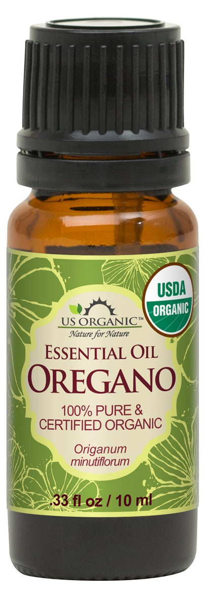 Flacon d'huile essentielle d'origan US Organic 10 ml vue de face