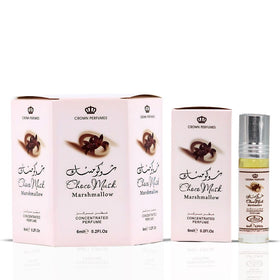 Flacon d'huile parfumée Al-Rehab Choco Musk Marshmallow 6ml avec bouchon