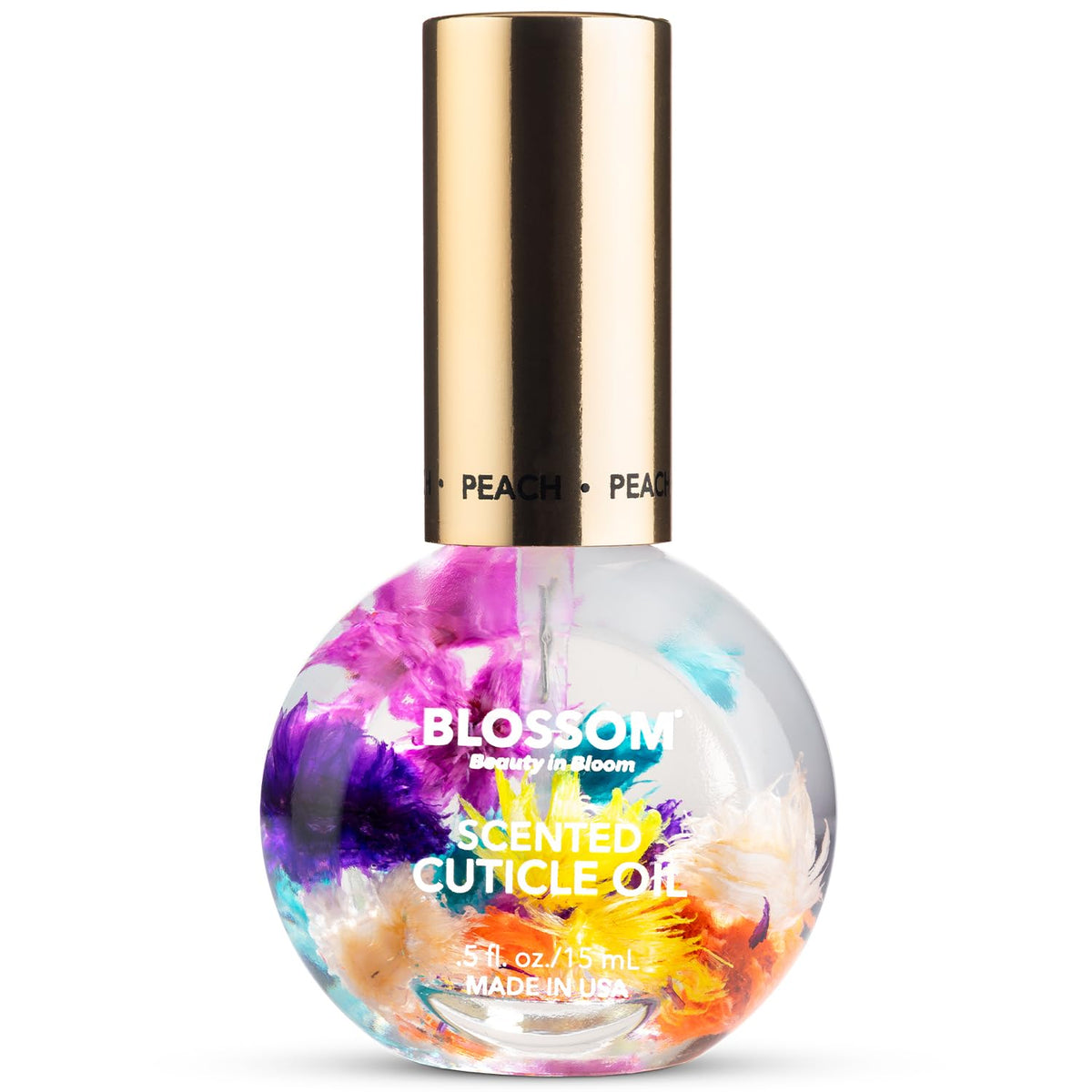 Flacon d'huile pour cuticules Blossom 15 ml avec fleurs infusées