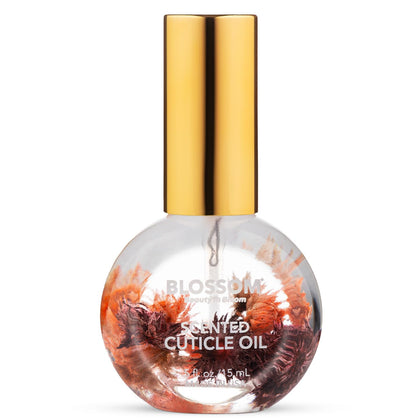 Flacon d'huile pour cuticules Blossom Chocolat Truffle 15 ml avec fleurs naturelles