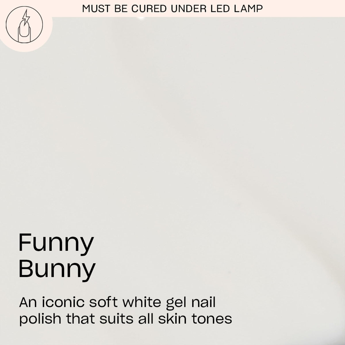 Flacon d'OPI GelColor Funny Bunny avec étiquette et bouchon