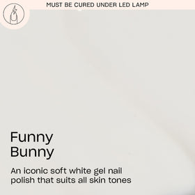 Flacon d'OPI GelColor Funny Bunny avec étiquette et bouchon