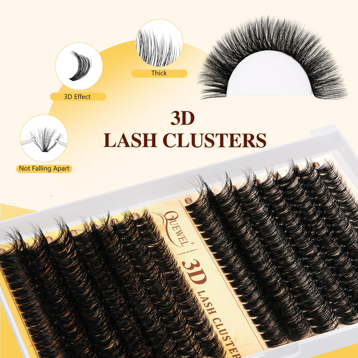 Flacon de 10 ml de liant et scellant pour cils dans le kit QUEWEL