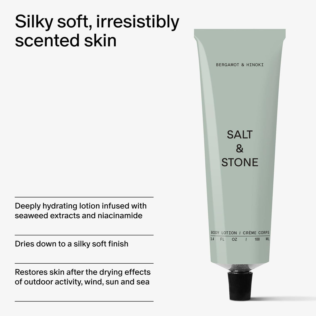 Flacon de 100ml de lotion corps Salt & Stone