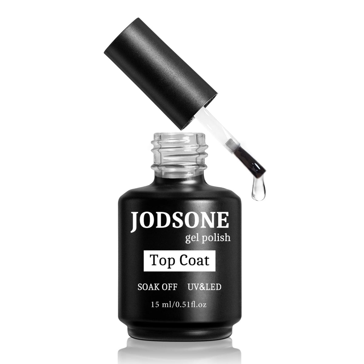 Flacon de 15ml de top coat gel JODSONE avec finition brillante