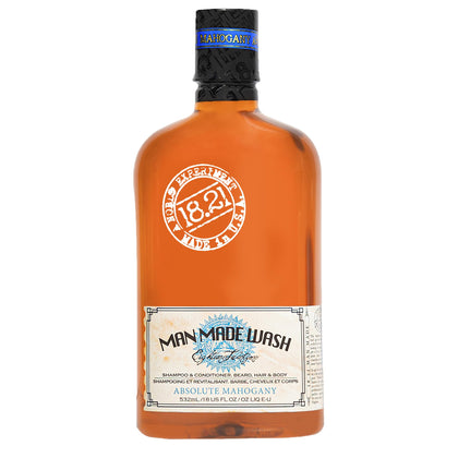 Flacon de 18.21 Man Made 3-en-1 Absolute Mahogany 532ml vue de face