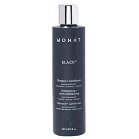 Flacon de 237ml de Shampooing et Après-shampoing Noir MONAT vue de face