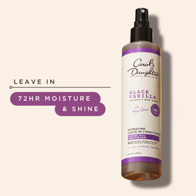 Flacon de 290g d'après-shampoing Black Vanilla sur fond neutre
