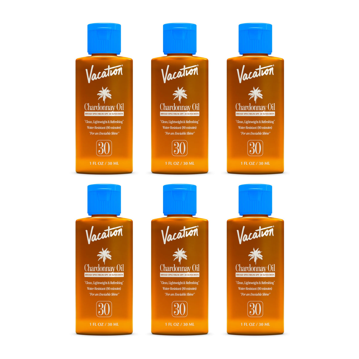 Flacon de 30 ml d'huile solaire Mini Chardonnay SPF 30 de VACATION