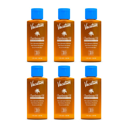 Flacon de 30 ml d'huile solaire Mini Chardonnay SPF 30 de VACATION