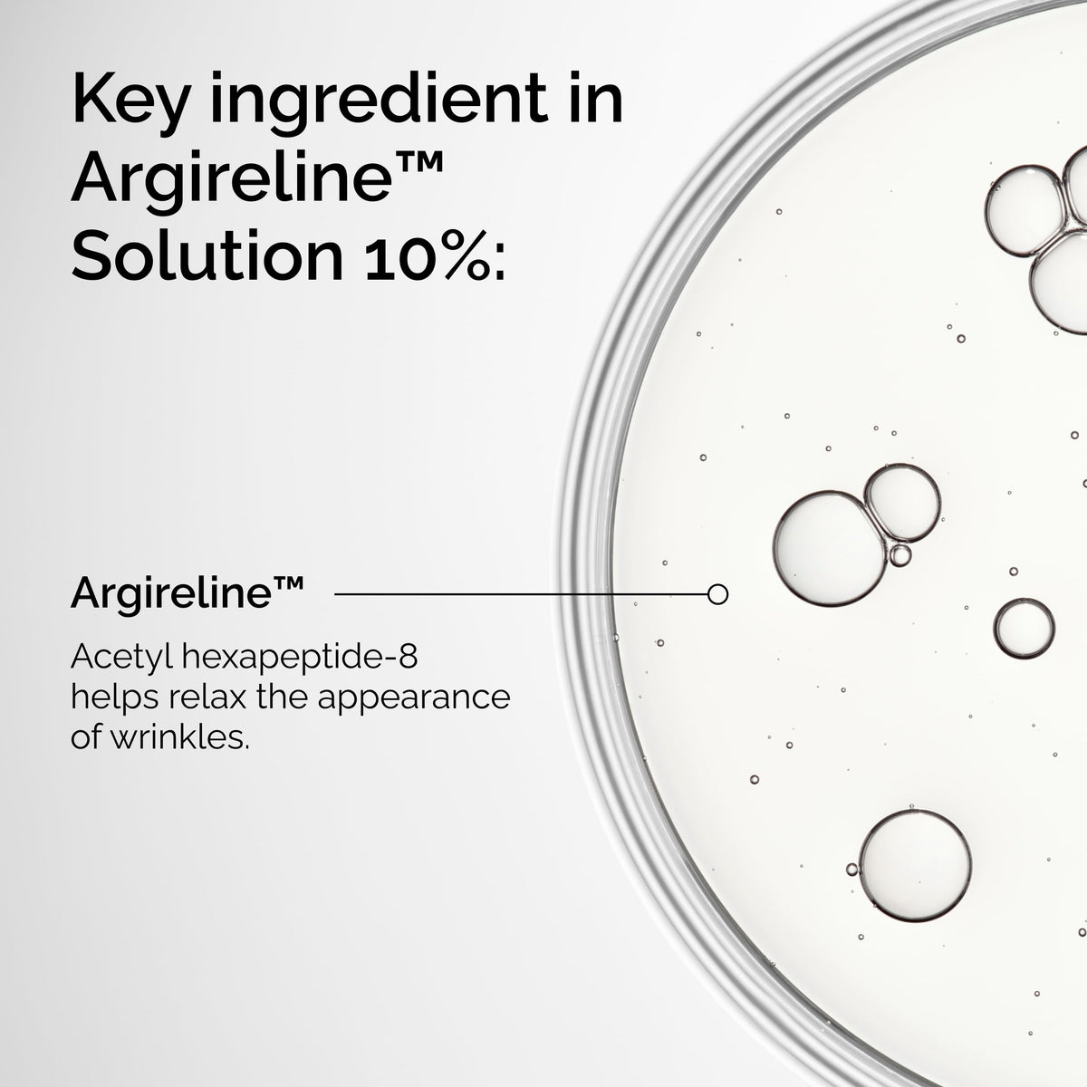 Flacon de 30 ml de sérum Argireline 10% avec pipette