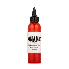 Flacon de 4 oz d'encre de tatouage Dynamic Color Rouge Chinois vue de face