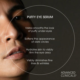 Flacon de 50 ml de sérum contour des yeux Advanced Clinicals avec embout applicateur