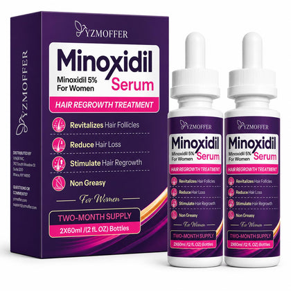 Flacon de 60ml de traitement Yzmoffer avec 5% Minoxidil pour femmes