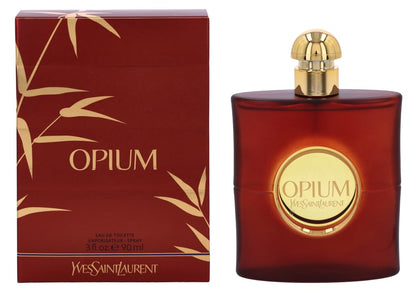 Flacon de 90 ml d'Yves Saint Laurent OPIUM Eau de Toilette vue de face
