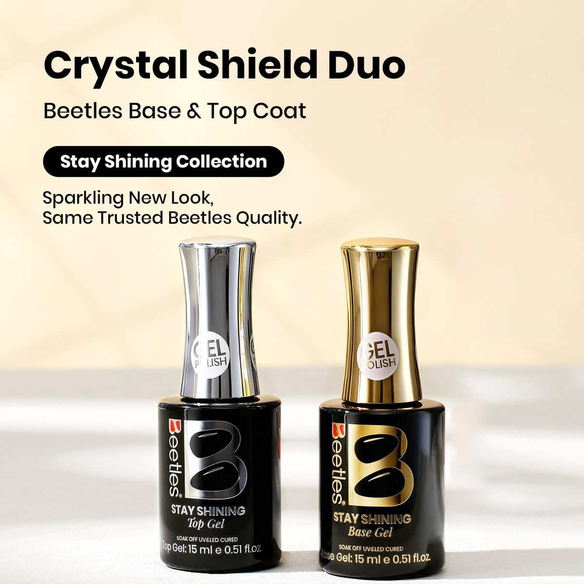 Flacon de Base Coat beetles 15ml avec étiquette