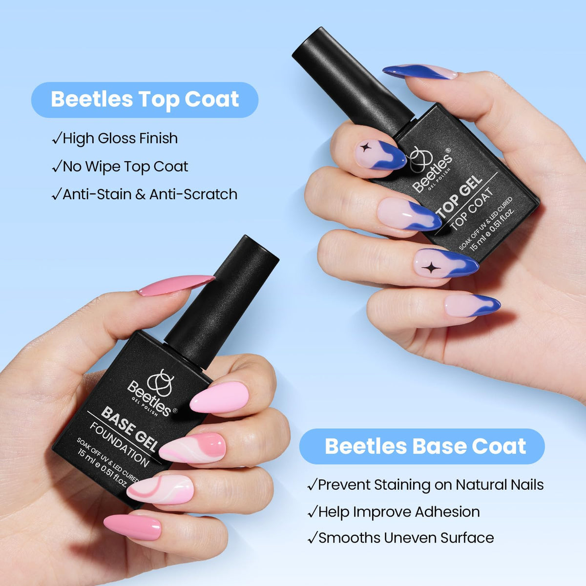 Flacon de base coat beetles Gel Polish 15ml