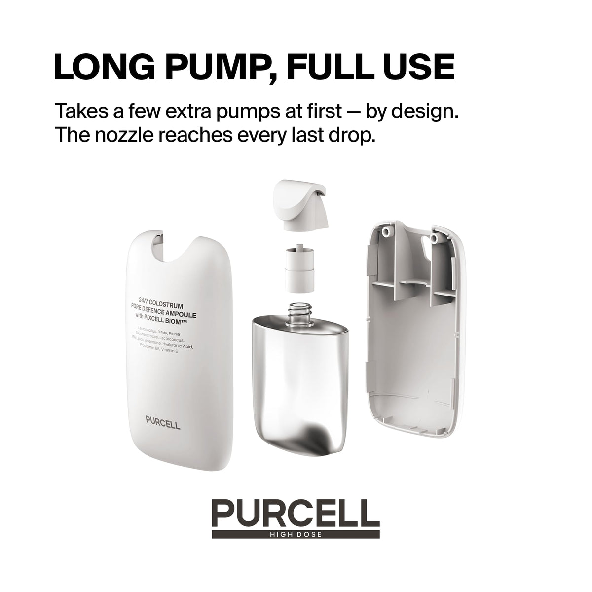 Flacon de brume PURCELL 24/7 Colostrum ouvert avec vaporisateur