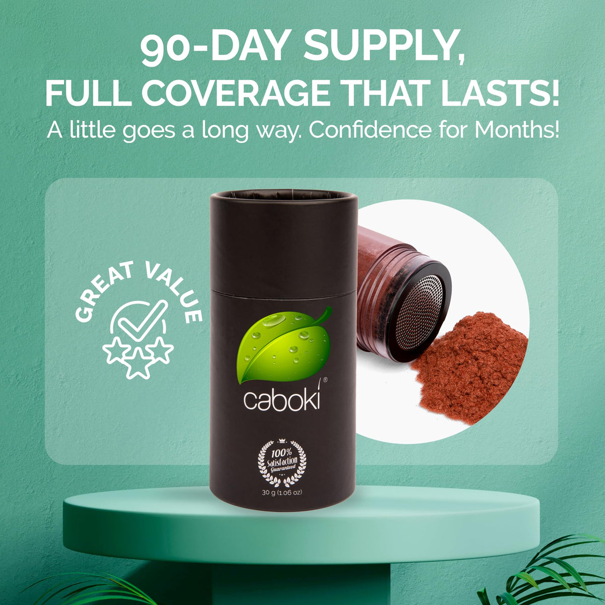 Flacon de Caboki Fibres Capillaires 30g Châtain Clair avec applicateur