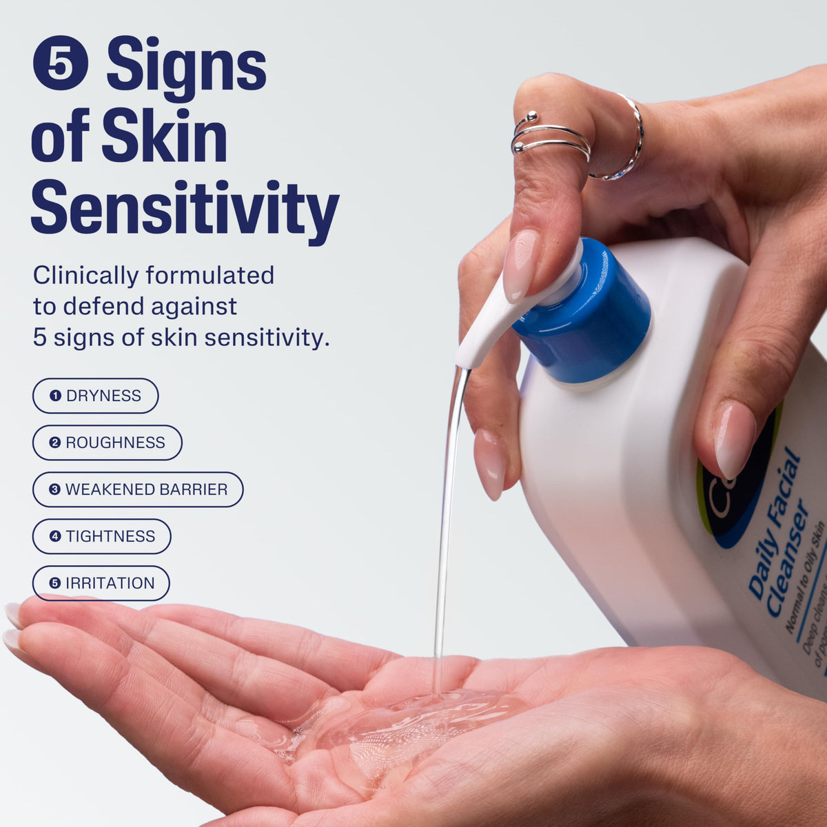 Flacon de Cetaphil Nettoyant Visage avec étiquette