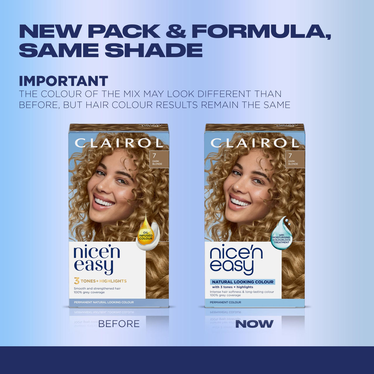Flacon de Clairol Nice'n Easy 7 Blond Foncé