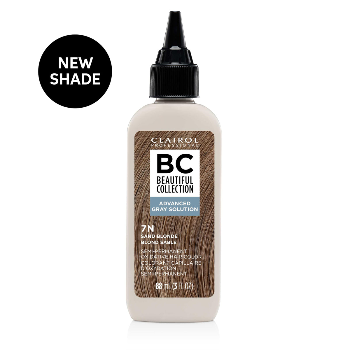 Flacon de Clairol Professional Advanced Gray Solution avec étiquette