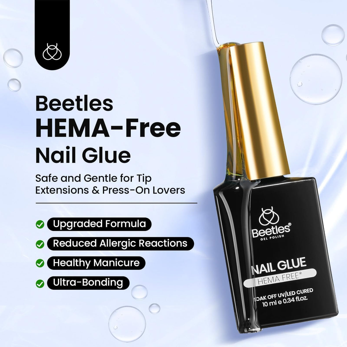 Flacon de Colle à Ongles Gel 10ml avec bouchon