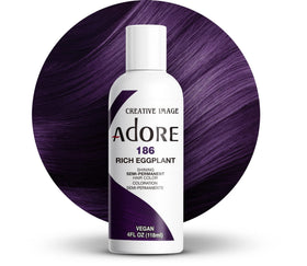 Flacon de coloration semi-permanente Adore 186 Aubergine Riche, 118 ml