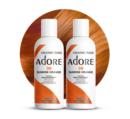 Flacon de couleur de cheveux semi-permanente Adore 038 Orange Lever vue de face