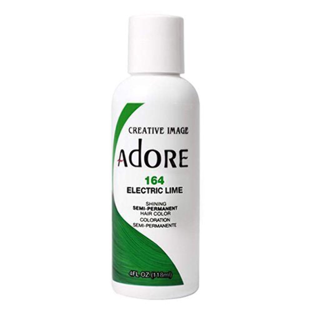 Flacon de couleur de cheveux semi-permanente Adore Electric Lime 164, 118 ml