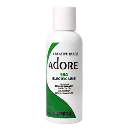 Flacon de couleur de cheveux semi-permanente Adore Electric Lime 164, 118 ml