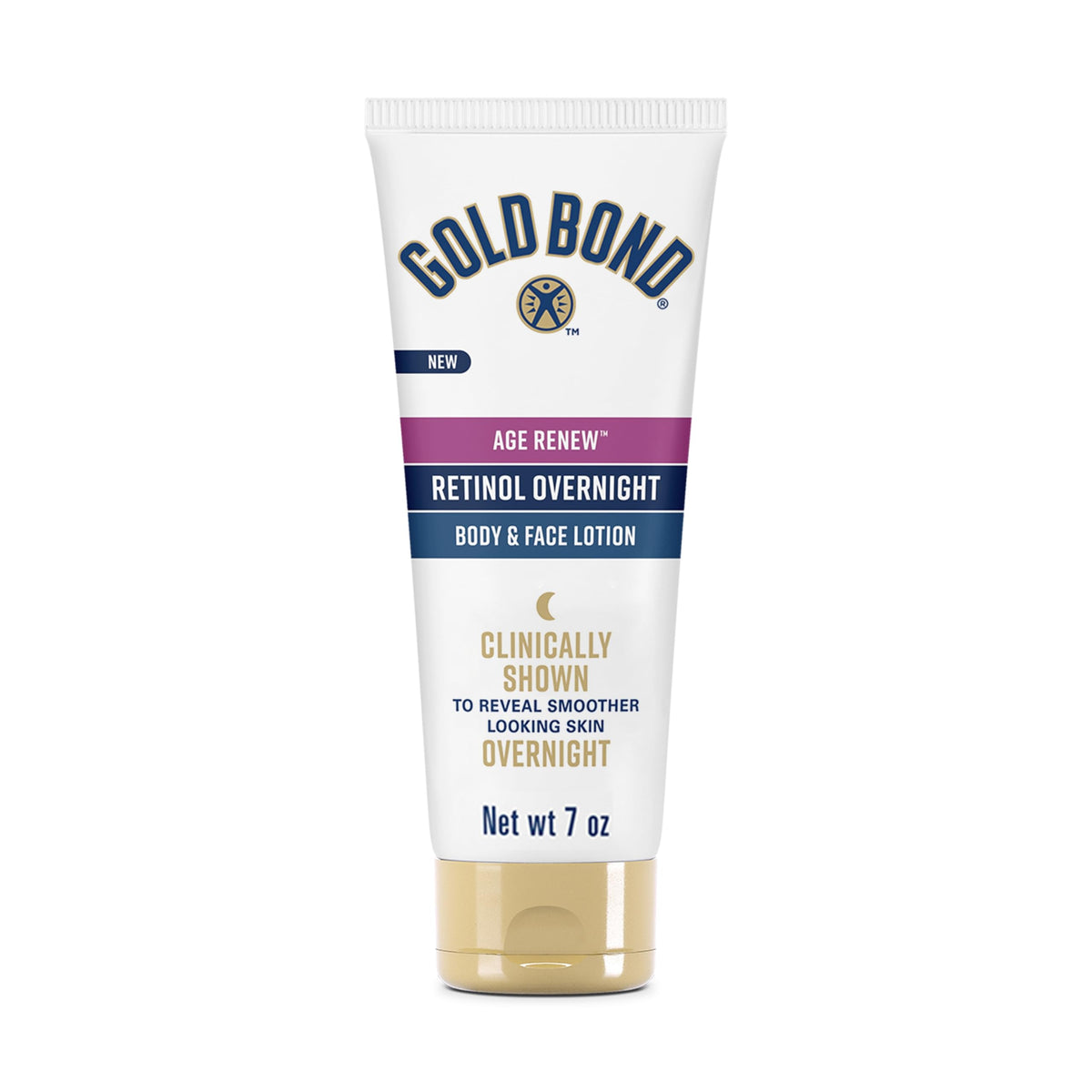Flacon de crème hydratante Gold Bond Retinol 7 oz vue de face