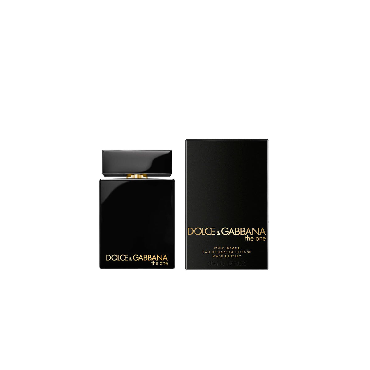 Flacon de Dolce&Gabbana The One Intense avec étiquette et bouchon