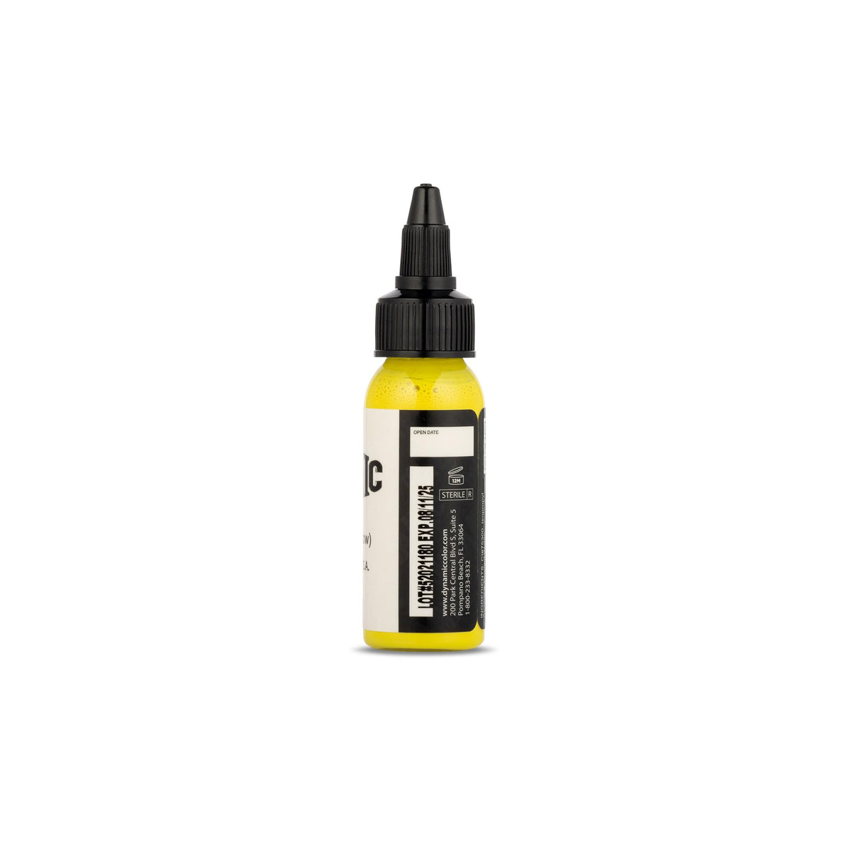 Flacon de Dynamic Color Encre de Tatouage Jaune Citron 30 ml avec étiquette