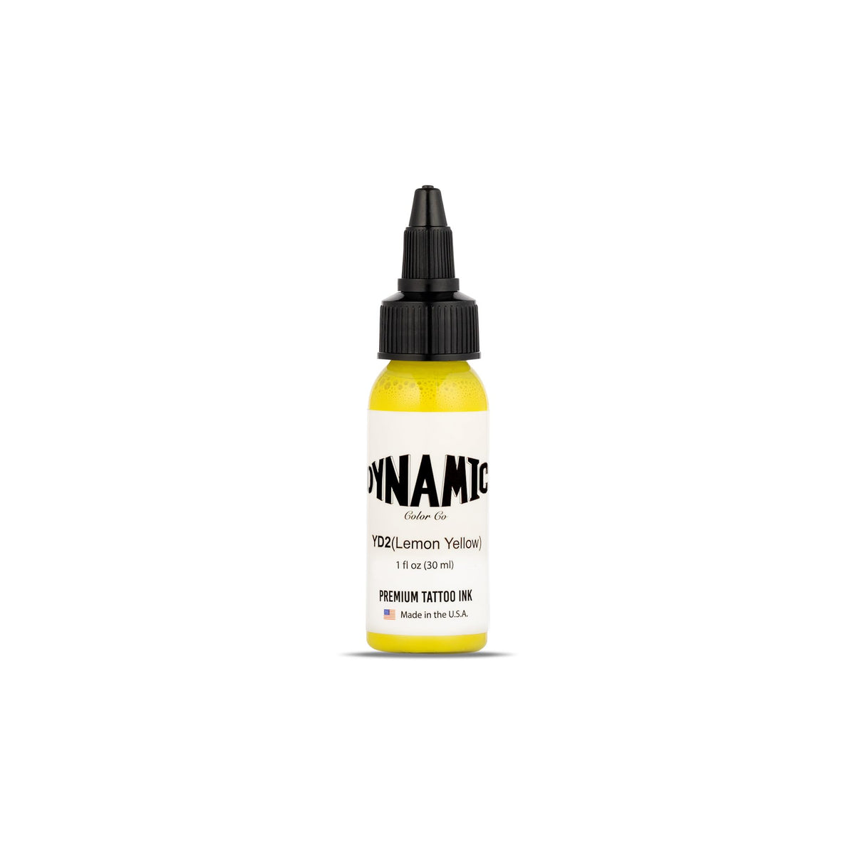Flacon de Dynamic Color Encre de Tatouage Jaune Citron 30 ml vue de face