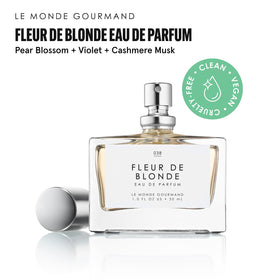 Flacon de Fleur de Blonde avec étiquette visible