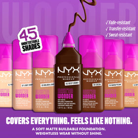 Flacon de fond de teint NYX Make 'Em Wonder avec bouchon