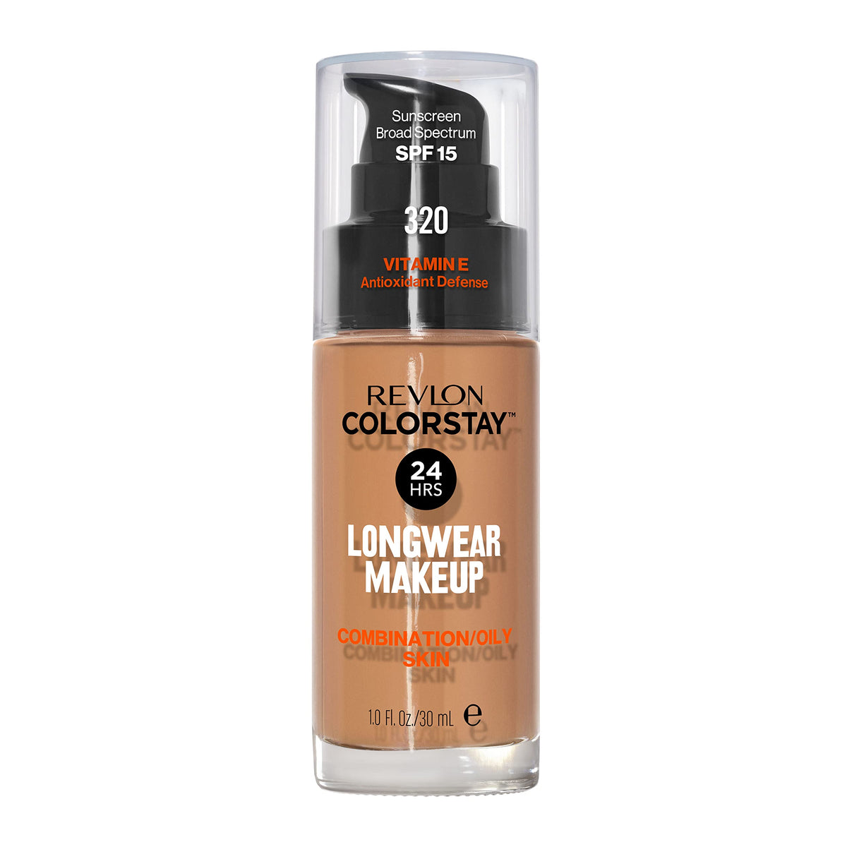 Flacon de fond de teint REVLON ColorStay 320 Beige Véritable, vue de face