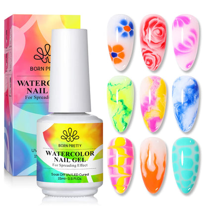 Flacon de gel à fleurs Born Pretty 15ml, vue de face